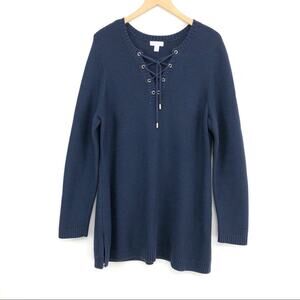 CHARTER CLUB Knit Sweater Intrepid Blue 2XL